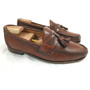  Allen Edmonds Brown Woven Tassel  Loafer 10.5 D